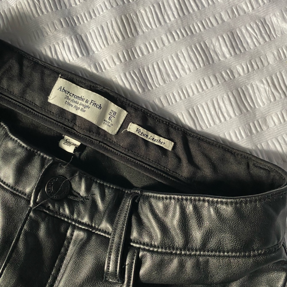 Abercrombie and Fitch vegan leather pants - size 6 long Curve Love
